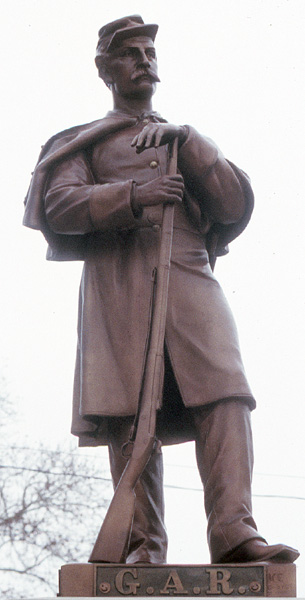 GAR Fountain (1893), Pottstown, PA, sold by J.W. Fiske in bronze-painted zinc